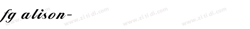 fg alison字体转换